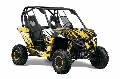 Can-Am Maverick 1000 X RS R with the Carbon X Yellow graphic kit