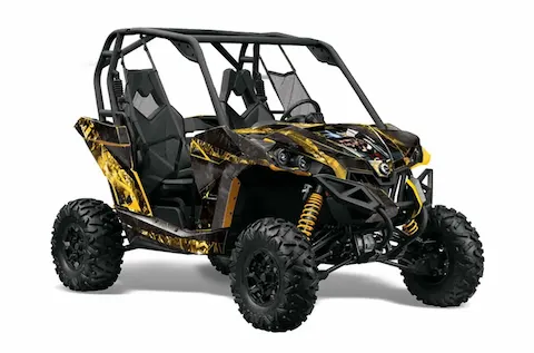 Can-Am Maverick 1000 X RS R with the Mad Hatter Yellow graphic kit