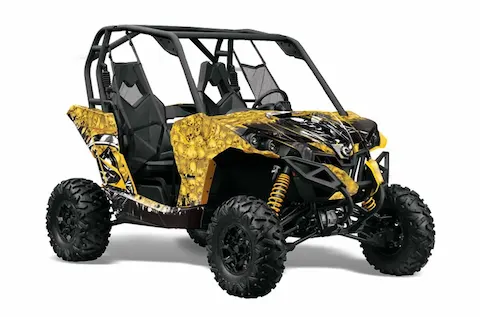 Can-Am Maverick 1000 X RS R with the Reaper Yellow graphic kit